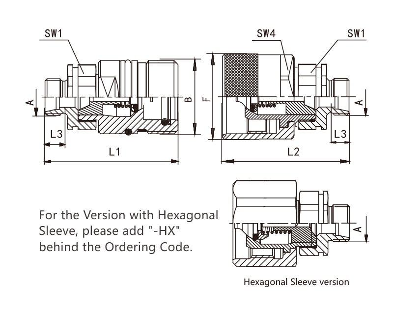 HVV screw connect quick couplings, male thread type