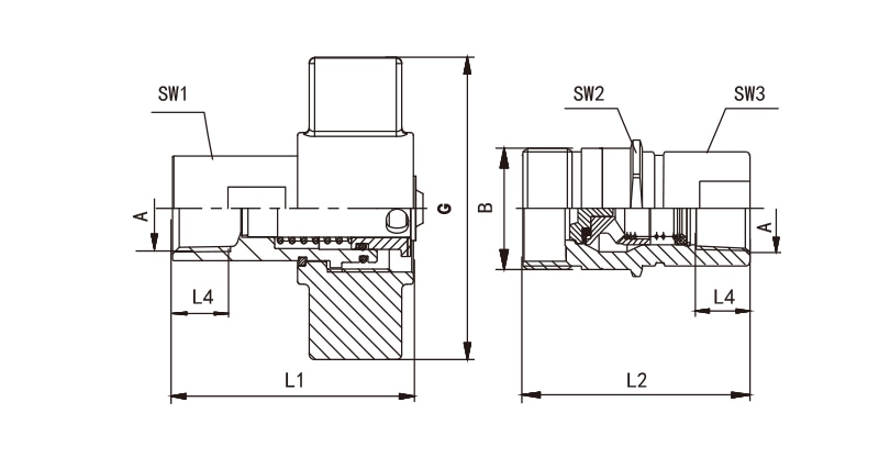 HB brass screw connect quick couplings