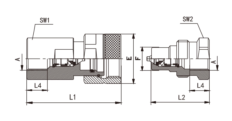 HD screw connect quick couplings