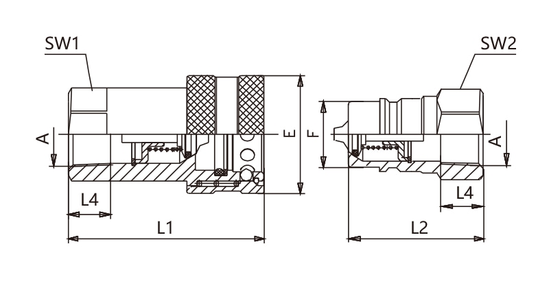 IA01 ISO7241-1A hydraulic quick release coupling