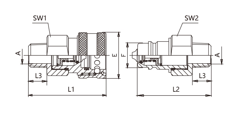 IA02 ISO7241-1A hydraulic quick release coupling